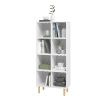 Manhattan Comfort Essex 60.23 Double Bookcase with 8 Shelves in White and Zebra