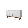 Manhattan Comfort Addie 53.54 Sideboard with 5 Shelves in White