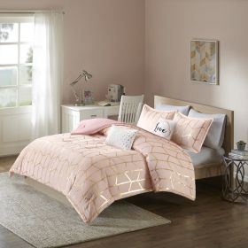 Metallic Printed Comforter Set (Color: as Pic)