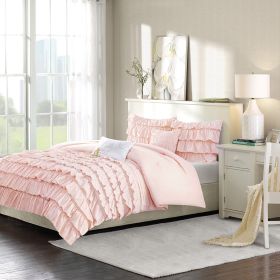 Ruffle Comforter Set (Color: as Pic)