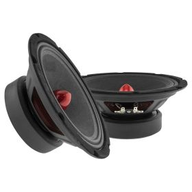 5 CORE 8 Inch Mid Range Bullet Pro Audio Car Speaker Red Aluminium Bullet Loudspeaker 500W Max 8 Ohms - Premium Quality Audio Door Speakers for Car or (size: Car Audio Speakers 8oHM)